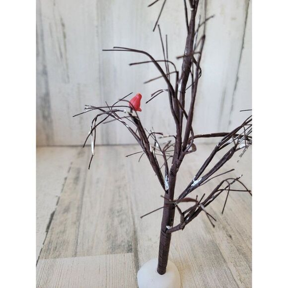 Dept 56 Cardinal tree bare branch snow village accessory Xmas - Picture 3 of 5